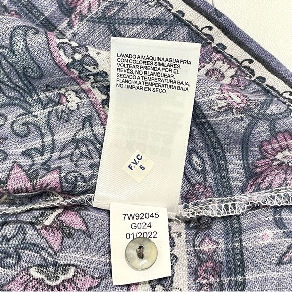 NWT Lucky Brand Tiered Mixed Floral Print Tassel Tie Strap Boho Sundress Small - Picture 16 of 16